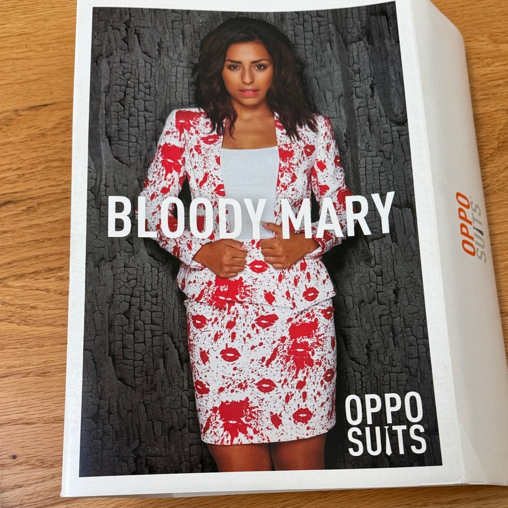 NWT OppoSuits Bloody Mary Red and White Suit